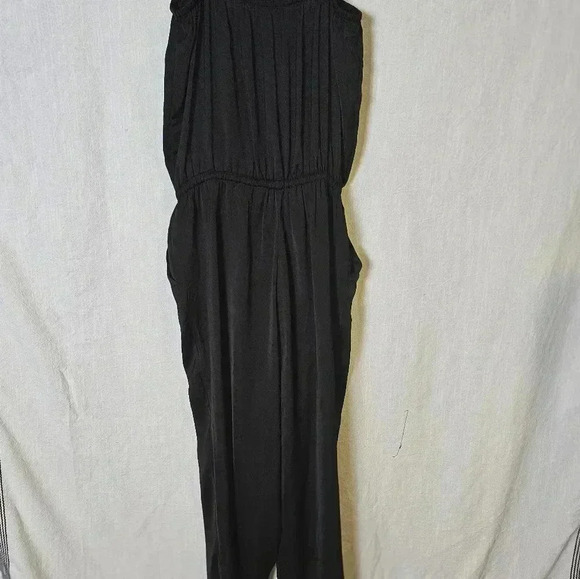 J Crew Crepe Tassel Drawstring Waist Womens Sz S Black Jumpsuit - Picture 7 of 7